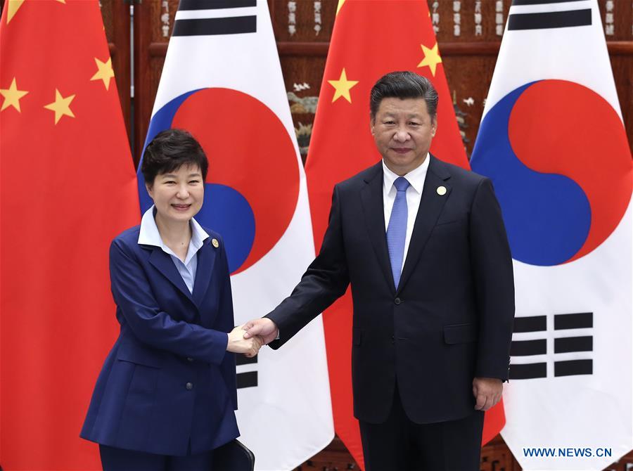 (G20 SUMMIT)CHINA-HANGZHOU-G20-XI JINPING-ROK PRESIDENT-MEETING (CN) 