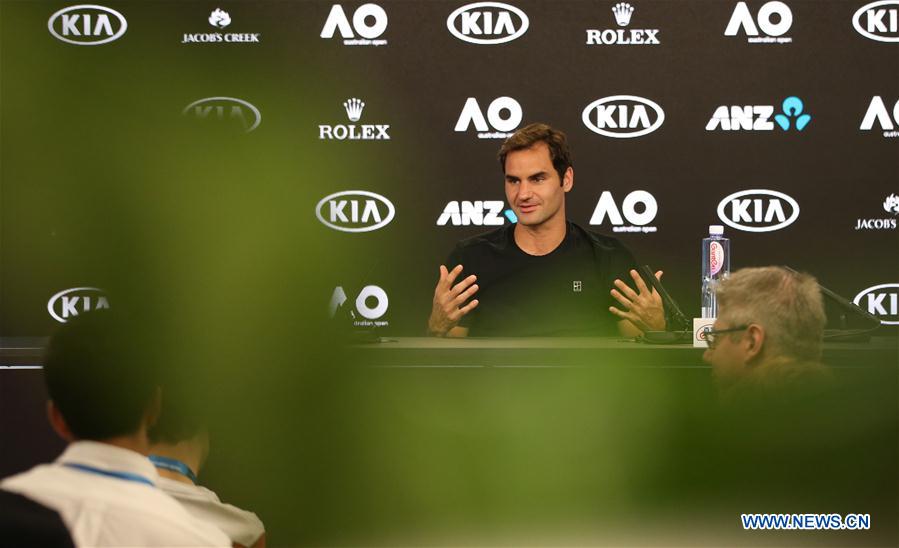 (SP)AUSTRALIA-MELBOURNE-TENNIS-AUSTRALIAN OPEN-PRESS CONFERENCE-FEDERER