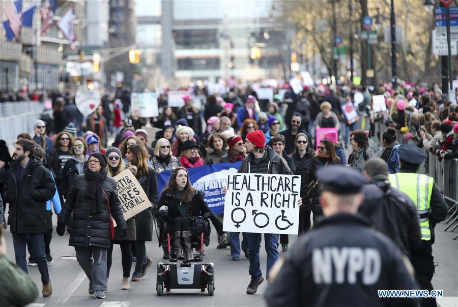 U.S.-NEW YORK-WOMEN'S MARCH