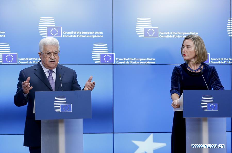 BELGIUM-BRUSSELS-EU-PALESTINE-ABBAS-VISIT