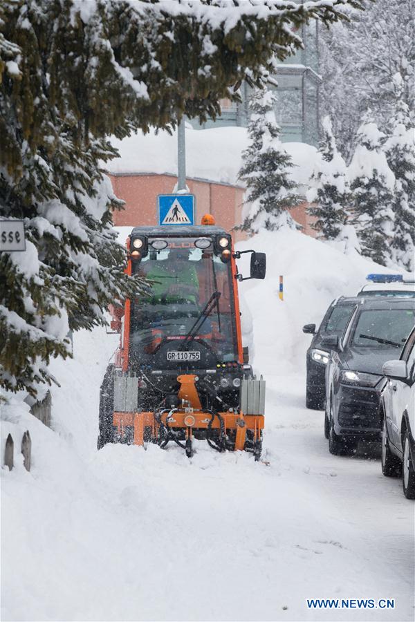 SWITZERLAND-DAVOS-WEF-SNOW