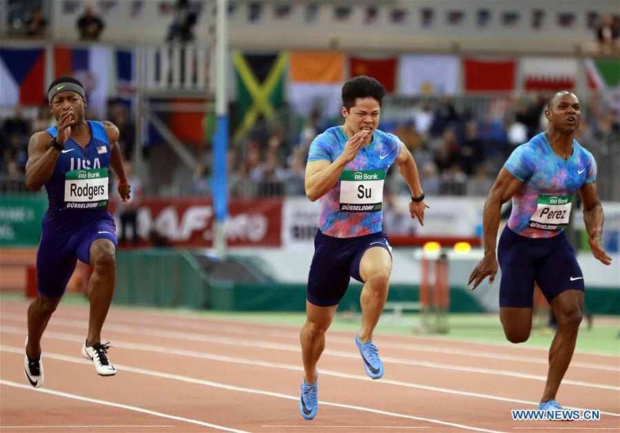 (SP)GERMANY-DUSSELDORF-IAAF WORLD INDOOR TOUR-MEN'S 60M-SU BINGTIAN