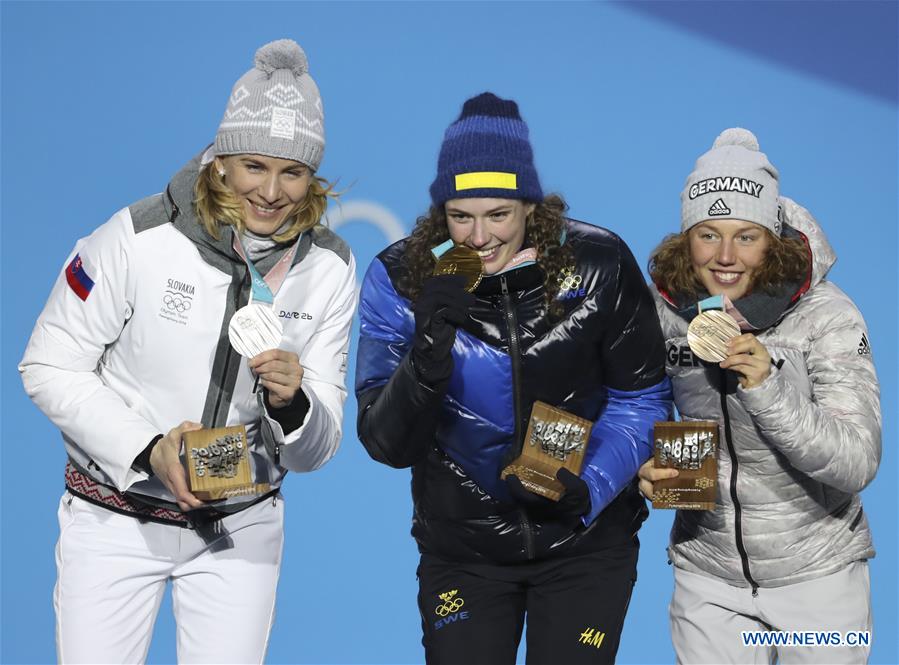 (SP)OLY-SOUTH KOREA-PYEONGCHANG-BIATHLON-WOMEN'S 15KM INDIVIDUAL-MEDAL CEREMONY