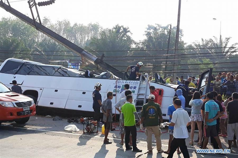 THAILAND-BANGKOK-TOUR BUS ACCIDENT