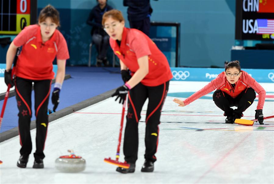 (SP)OLY-SOUTH KOREA-PYEONGCHANG-CURLING-WOMEN ROUND ROBIN-CHN VS USA