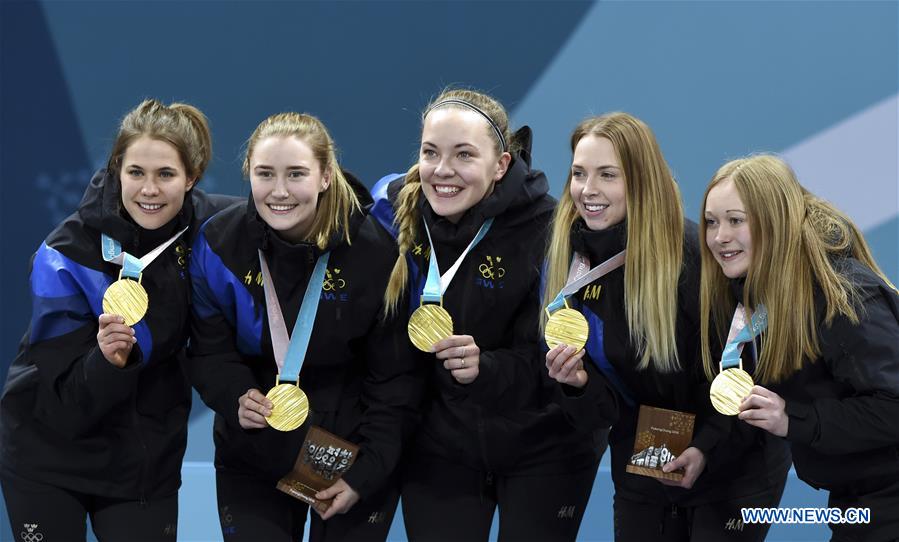 (SP)OLY-SOUTH KOREA-PYEONGCHANG-WOMEN'S CURLING-MEDAL CEREMONY