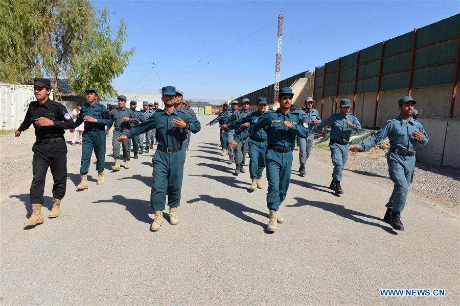 AFGHANISTAN-KANDAHAR-POLICEMEN-MILITARY TRAINING