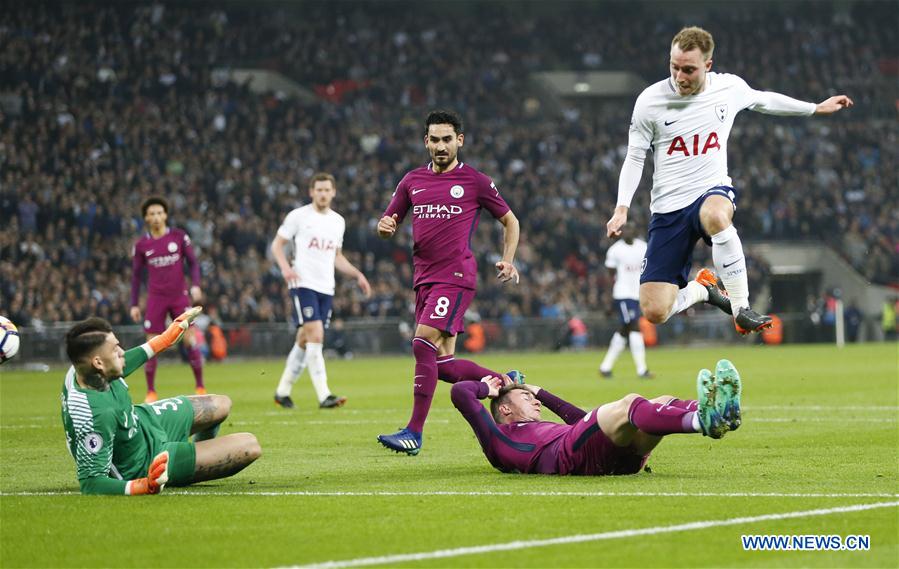 (SP)BRITAIN-LONDON-SOCCER-PREMIER LEAGUE-HOTSPUR VS MAN CITY