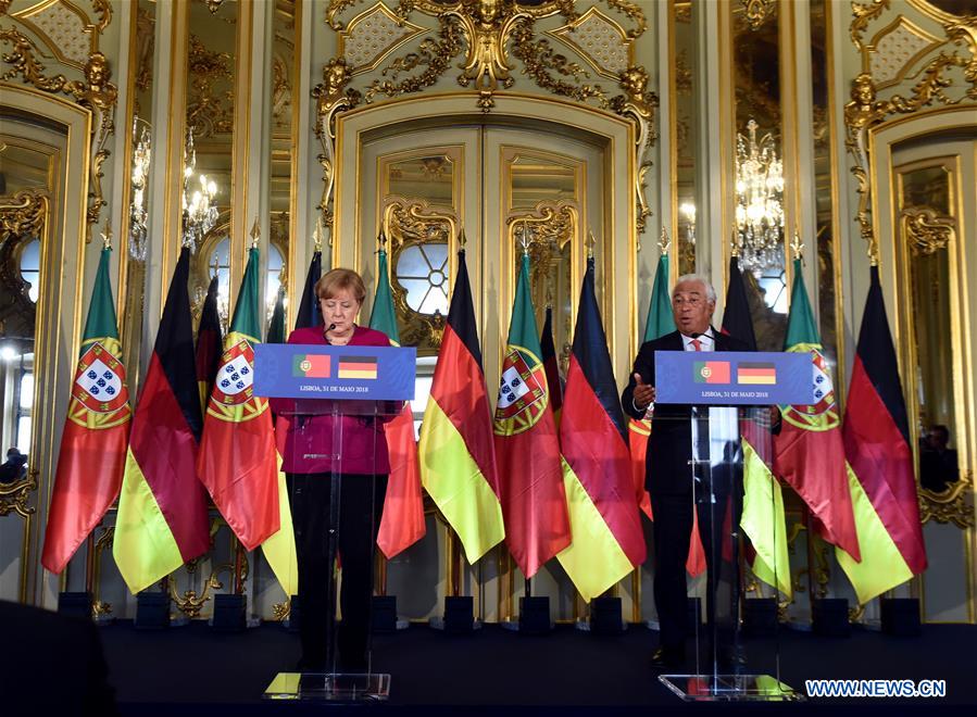 PORTUGAL-LISBON-PM-GERMANY-CHANCELLOR-MEETING