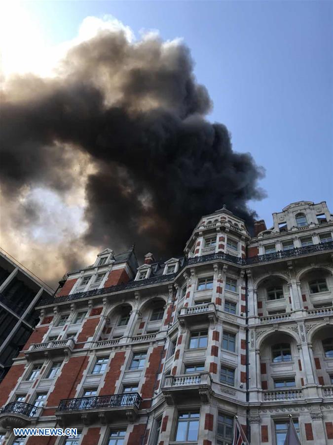 BRITAIN-LONDON-HOTEL-FIRE