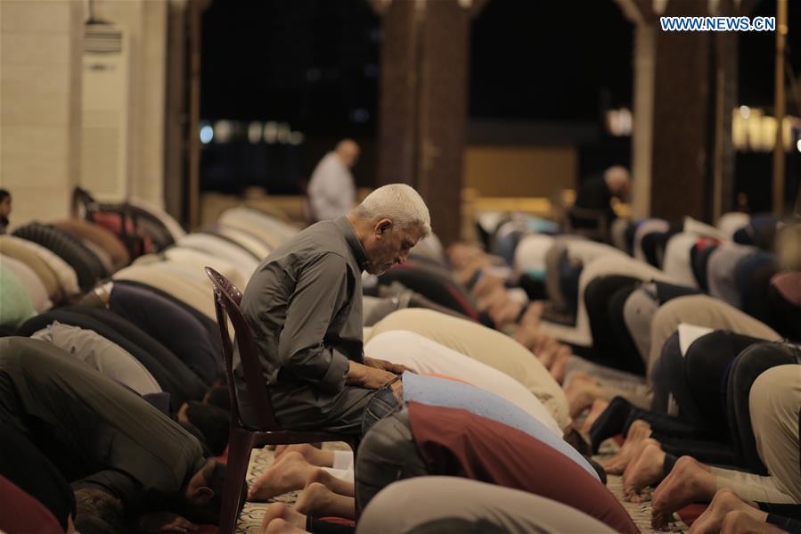 MIDEAST-GAZA CITY-RAMADAN-TARAWIH