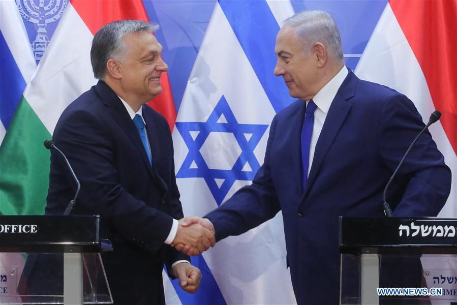 MIDEAST-JERUSALEM-HUNGARY-PM-PRESS CONFERENCE