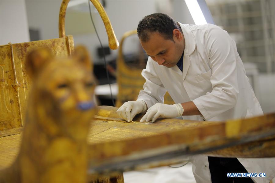 EGYPT-GIZA-GRAND EGYPTIAN MUSEUM-CONSERVATION CENTER