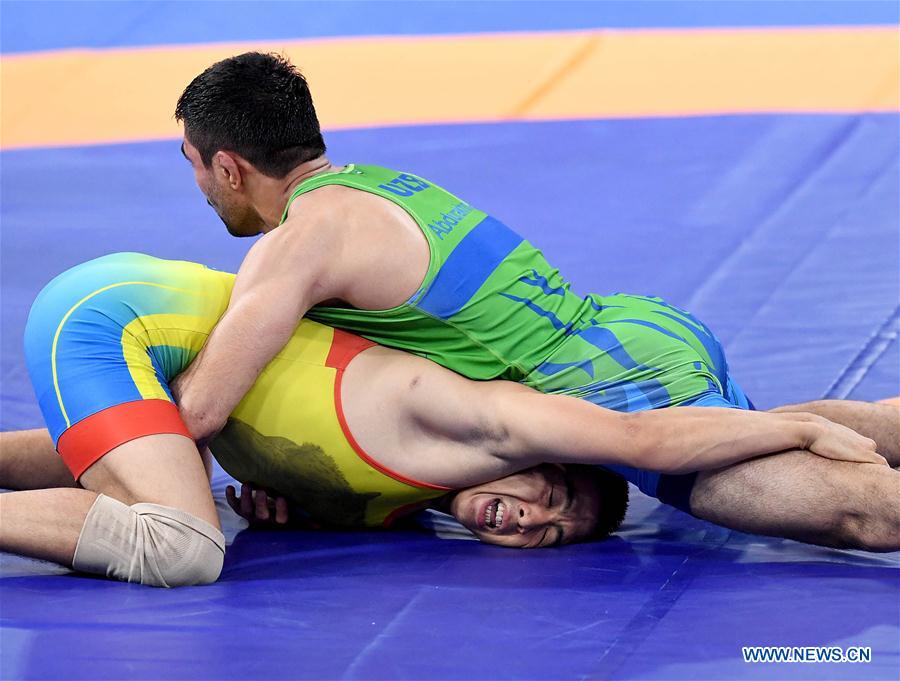 (SP)INDONESIA-JAKARTA-ASIAN GAMES-WRESTLING-MEN'S FREESTYLE 74 KG