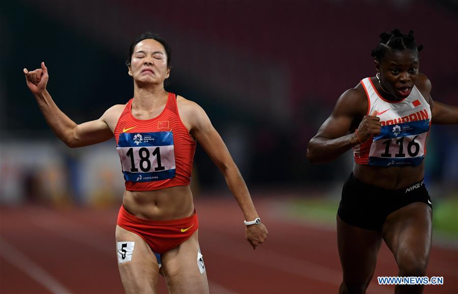 (SP)INDONESIA-JAKARTA-ASIAN GAMES-ATHLETICS-WOMEN'S 100M