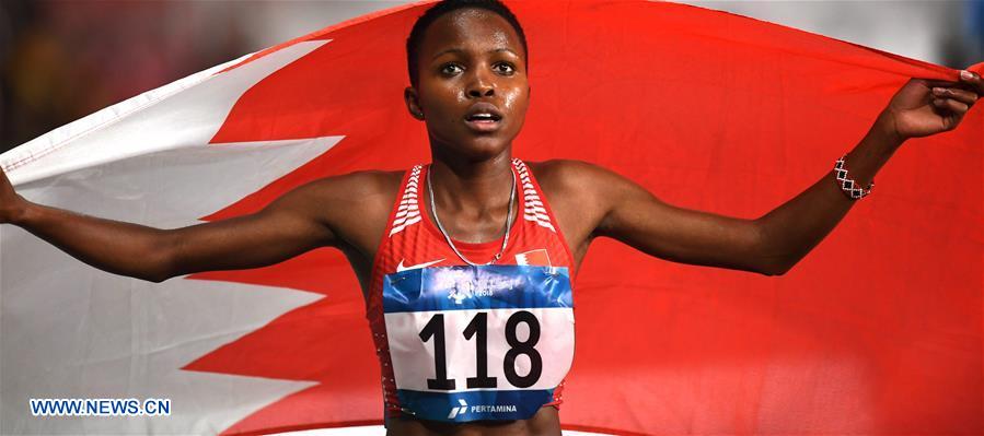 (SP)INDONESIA-JAKARTA-ASIAN GAMES-ATHLETICS-WOMEN'S 3000M STEEPLECHASE