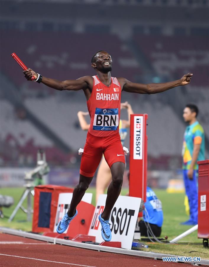 (SP)INDONESIA-JAKARTA-ASIAN GAMES-ATHLETICS-MIXED 4X400M RELAY