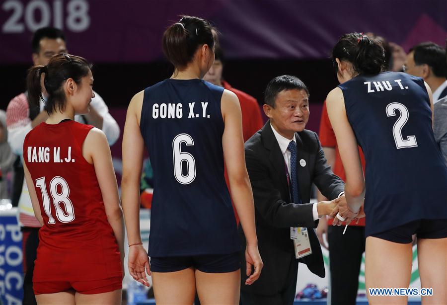 (SP)INDONESIA-JAKARTA-ASIAN GAMES-WOMEN'S VOLLEYBALL FINAL-CHINA VS THAILAND