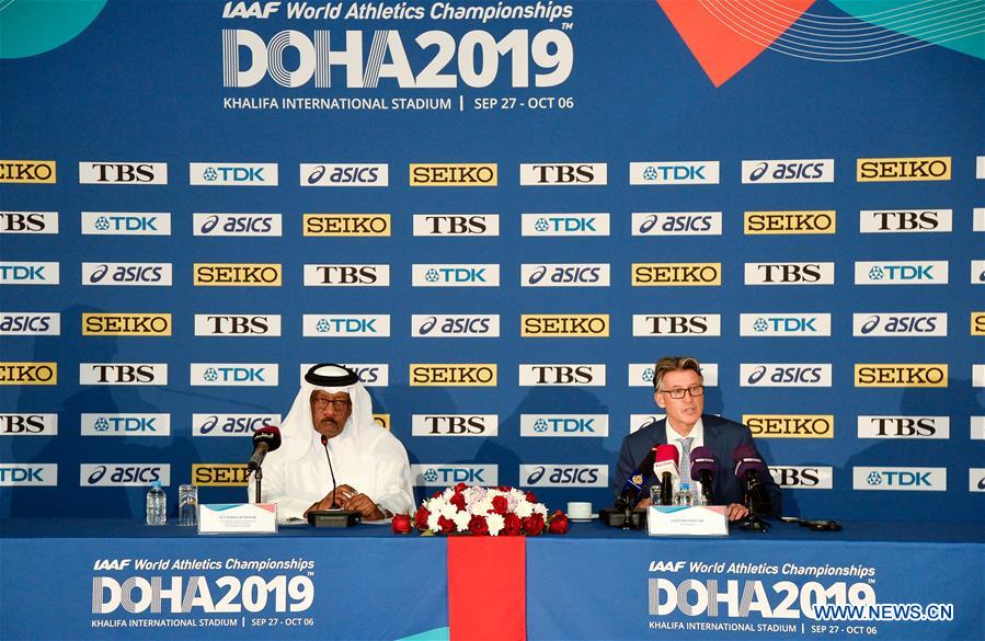 (SP)QATAR-DOHA-IAAF WORLD ATHLETICS CHAMPIONSHIPS-PRESS CONFERENCE