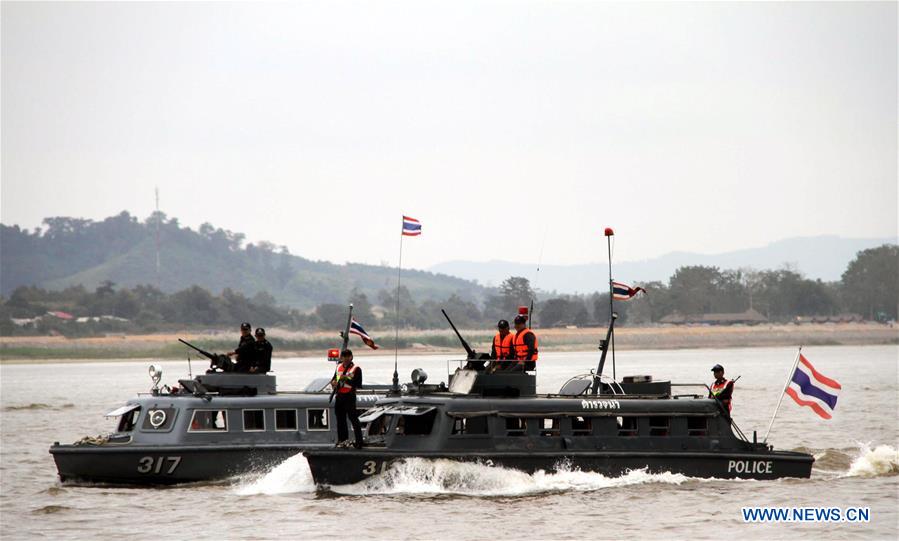 CHINA-LAOS-MYANMAR-THAILAND-MEKONG RIVER-JOINT PATROL