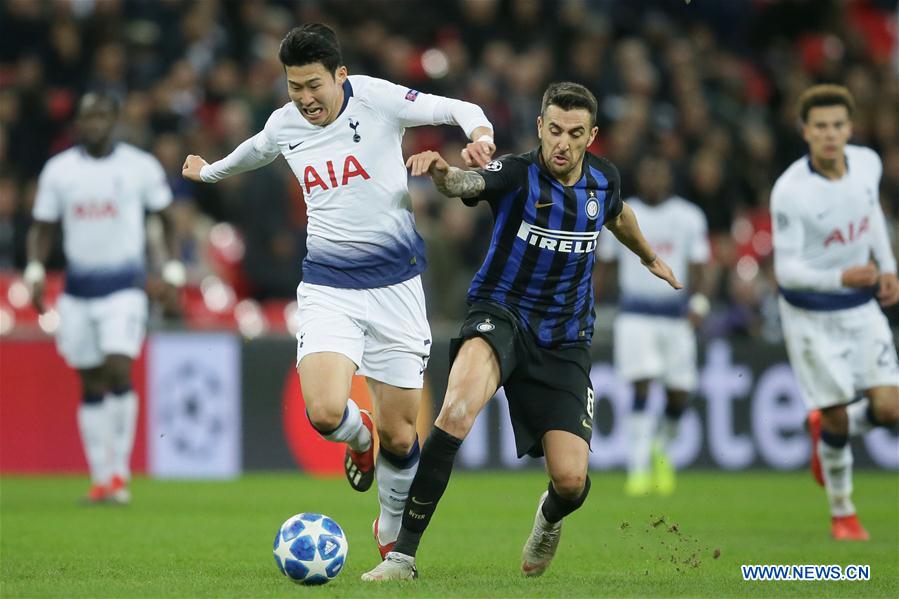 (SP)BRITAIN-LONDON-FOOTBALL-UEFA CHAMPIONS LEAGUE-HOTSPUR VS INTER MILAN