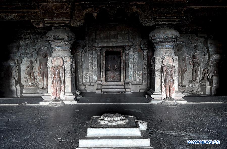 INDIA-AURANGABAD-CULTURAL HERITAGE-ELLORA CAVES