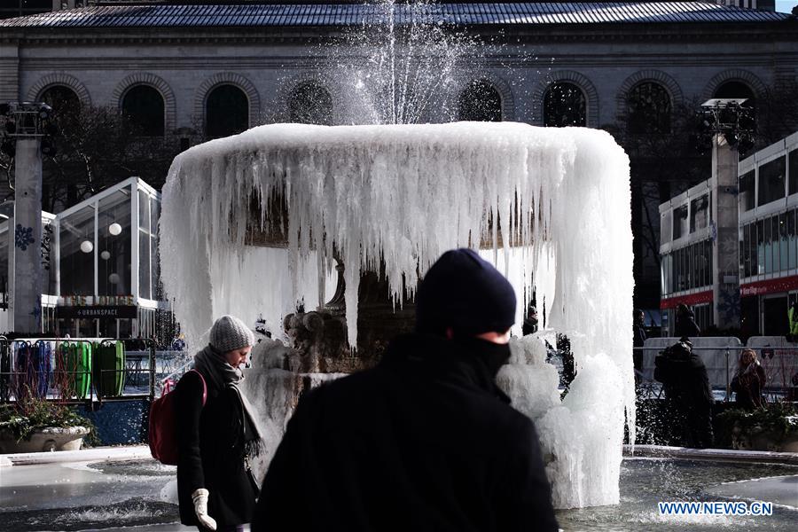 U.S.-NEW YORK-FREEZING WEATHER