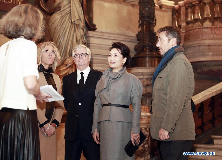 FRANCE-PARIS-PENG LIYUAN-OPERA GARNIER-VISIT 