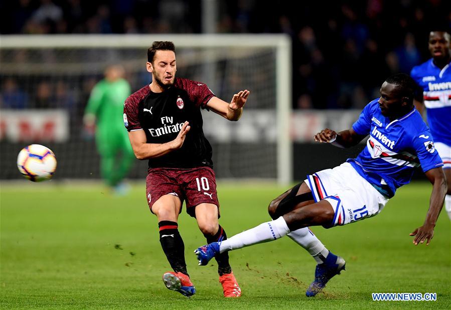 (SP)ITALY-GENOVA-SOCCER-ITALIAN CUP-SAMPDORIA VS AC MILAN 