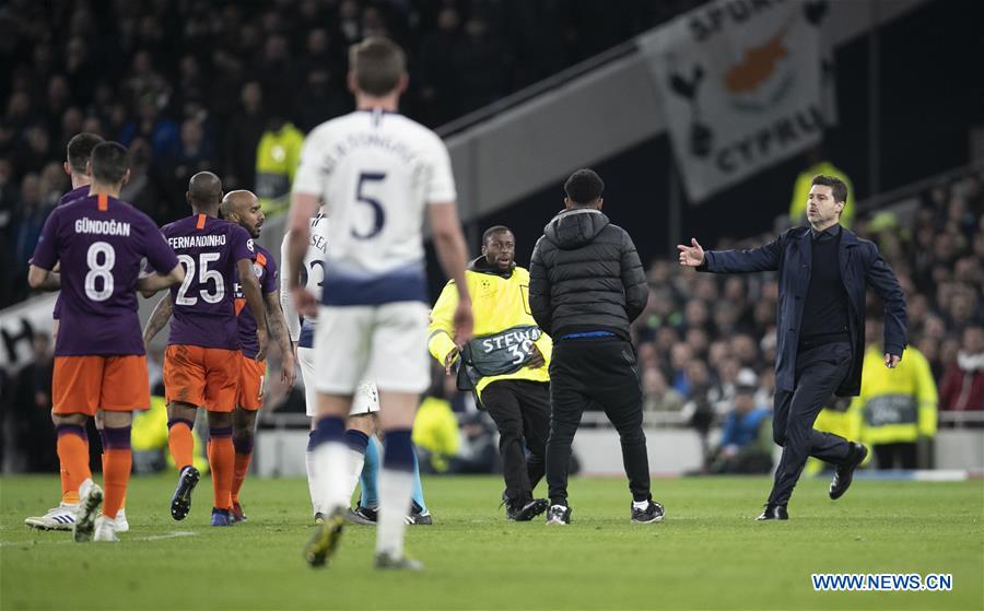 (SP)BRITAIN-LONDON-FOOTBALL-CHAMPIONS LEAGUE-QUARTERFINAL-TOT HOTSPUR VS MAN CITY 