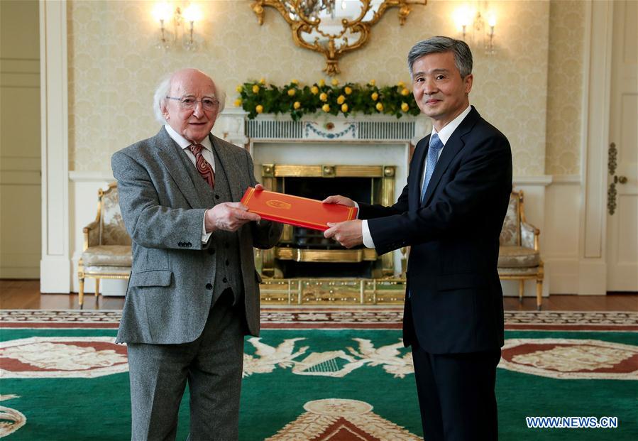 IRELAND-DUBLIN-CHINESE AMBASSADOR-CREDENTIAL