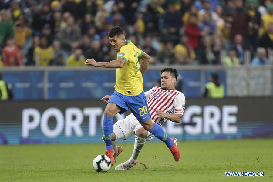 (SP)BRAZIL-PORTO ALEGRE-FOOTBALL-COPA AMERICA-QUARTERFINAL-BRA VS PAR