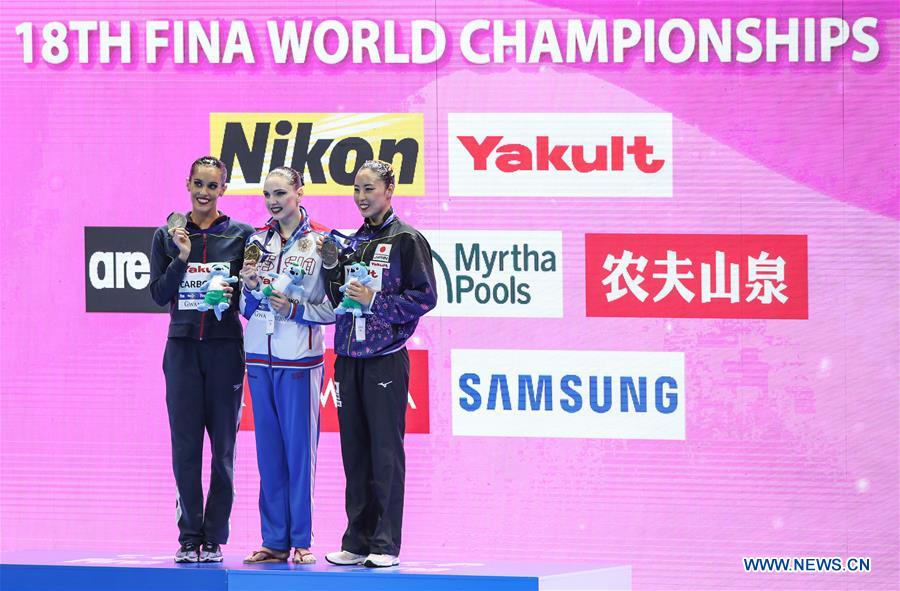 (SP)SOUTH KOREA-GWANGJU-FINA WORLD CHAMPIONSHIPS-ARTISTIC SWIMMING-WOMEN'S SOLO TECHNICAL FINAL