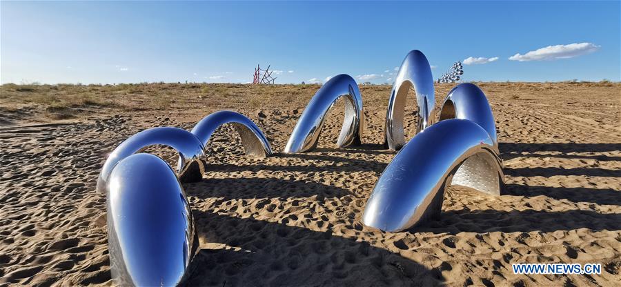 CHINA-GANSU-SCULPTURE-DESERT (CN)