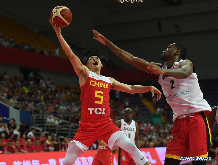 (SP)CHINA-KUNSHAN-INTERNATIONAL MEN'S BASKETBALL CHANLLENGE-CHINA VS ANGOLA(CN)