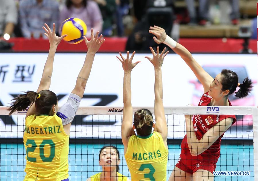 (SP)JAPAN-SAPPORO-VOLLEYBALL-WOMEN'S WORLD CUP-CHN VS BRA 