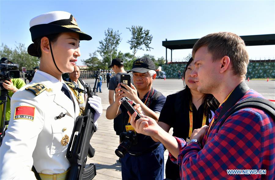 CHINA-BEIJING-MILITARY PARADE-TRAINING-JOURNALISTS-VISIT (CN)