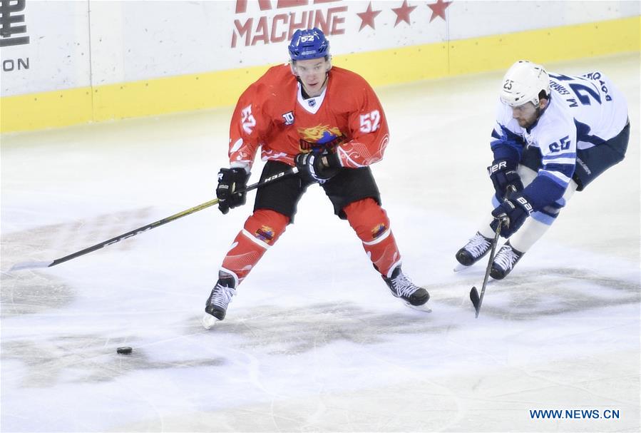 (SP)CHINA-JILIN-ICE HOCKEY-SILK ROAD SUPREME LEAGUE-TSEN TOU VS BURAN(CN)