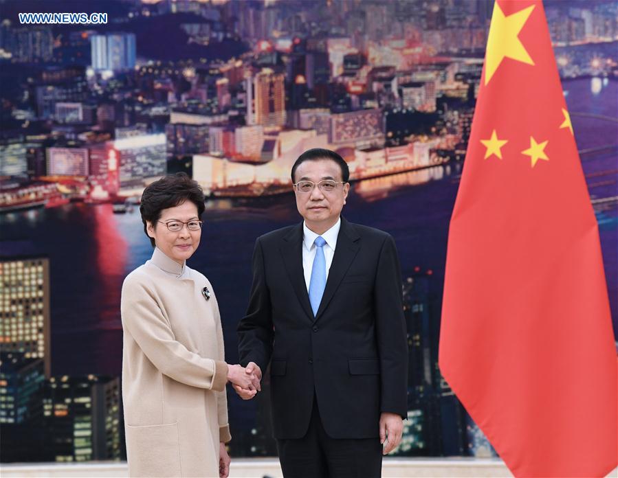 CHINA-BEIJING-LI KEQIANG-CARRIE LAM-MEETING (CN)