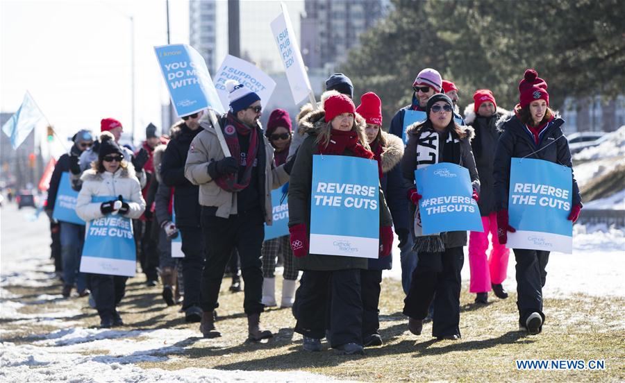 CANADA-ONTARIO-MISSISSAUGA-TEACHERS-STRIKE