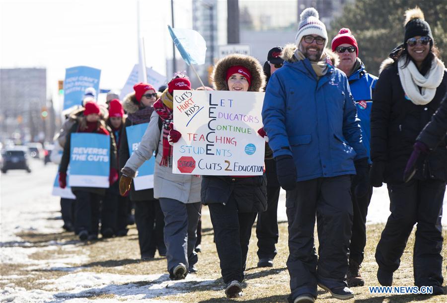 CANADA-ONTARIO-MISSISSAUGA-TEACHERS-STRIKE