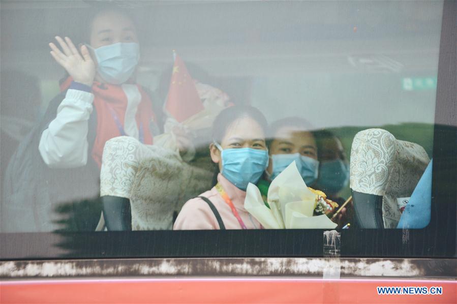 CHINA-GUANGXI-COVID-19-MEDICS-RETURN HOME-ARRIVAL (CN)