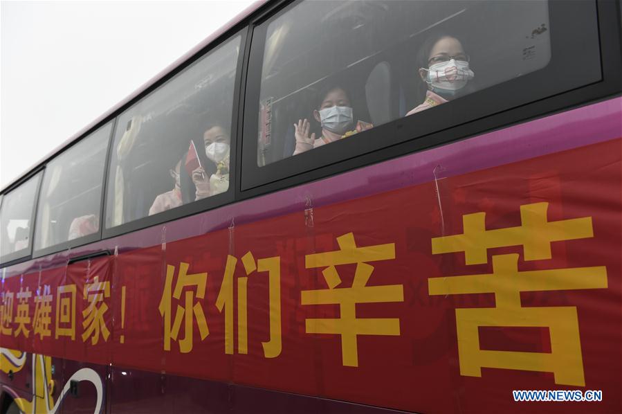 CHINA-GUANGXI-COVID-19-MEDICS-RETURN HOME-ARRIVAL (CN)