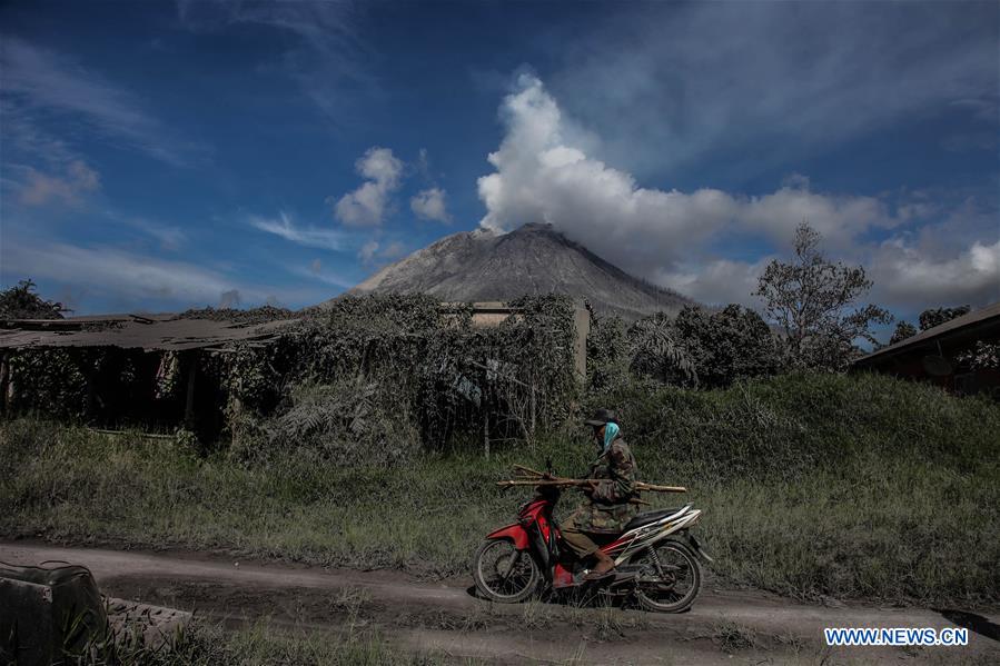 INDONESIA-NORTH SUMATRA-MOUNT SINABUNG-AFTER ERUPTION