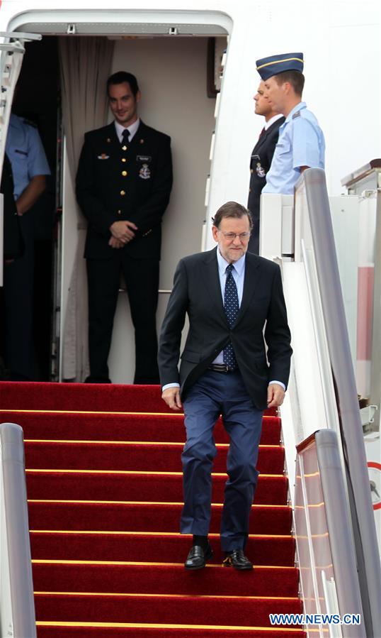 (G20 SUMMIT)CHINA-HANGZHOU-G20-SPANISH PM-ARRIVAL (CN)