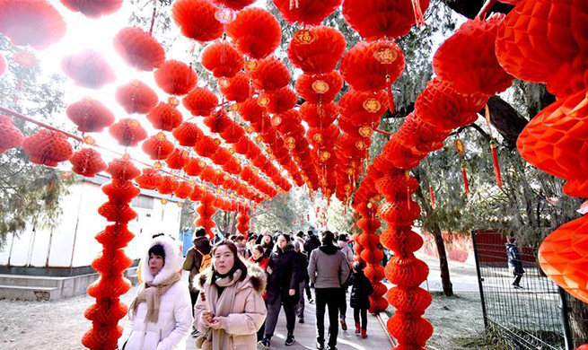 Temple fair held to celebrate Spring Festival at Ditan Park in Beijing