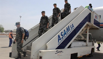 Chinese peacekeepers arrive in Bamako, Mali